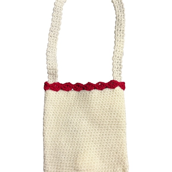 Hand Crafted Ladybug Dress with Matching Purse Crochet Red around White T Shirt - Picture 13 of 16